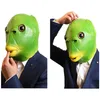 Masques de fête Halloween tête de poisson vert drôle Cosplay Costume unisexe adulte carnaval coiffure adapté pour déguisement 230206