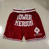 North Carolina State University Basketball Shorts bara Retro Don Pocket Mission 1 Bugs Tune Squad Hip Pop Pant med fickor Dragkedja Sweetpants Lower Merion {Kategori}