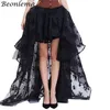 Beonlema Long Skirt Women Gothic Maxi Jupe Sexy Black s Mesh Goth Tutu Ladies Party Halloween Clothing S-2XL 220401