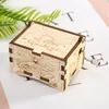 Decorative Objects & Figurines You Are My Sunshine Music Box Birch Plywood Engraving Pattern Hand Cranked Decoration For Children Birthday P