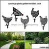 Decorações de jardim Patio Lawn Home 1PC Hen Chicken Yard estátua de arte criativa de arte decorativa