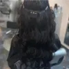 Fita adesiva de onda corporal de cor natural em extensões de cabelo humano remy mulheres negras