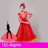 Stegslitage Spanska Klädflickor Flamenco Dance Kostymer Bullfight Gypsy Kjol Barn Chorus Performance Kläder Dresses DL5725