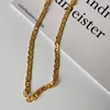 Chains Dasein ACC Ins 18k PVD Gold Plated Tarnish Free 7MM TOTO Chain Necklace Waterproof Polished Jewelry For WomenChains
