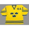 Nik1 11 DANIEL ALFREDSSON 2002 Team Sweden Maglia da hockey da uomo Ricamo cucito Personalizza qualsiasi numero e nome Maglie