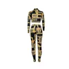 Pontas de duas peças femininas Sexy Tracksuit Set Women Trouser Suit