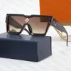 Gafas de sol de diseñador para gafas de moda de mujer rectángulo grande de cuadro completo diseño de letra hombre mujer 5 opción Louisely monedero Vuttonly Lvlies Viutonly Vittonly QCCP