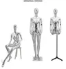 Luxury Style Electropated Women Mannequin Shiny Color Silver And Golden Fiberglass Model Customized