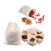 Storage Bags 10/50/100pcs 60x80/80x100/50x200/200x250/250x300/300x400mmCotton Muslin Drawstring Reusable Packing Bath Soap Herbs TeaStorage