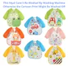 3PiecesLot Baby Kids Toddler Long Sleeve Scarf Waterproof Art Smock Feeding Bib Apron Pocket Infant Boys Girls Burp Cloth Banana 5201221