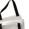 Sublimação sacola bolsas em branco Bolsas de poliéster com alças mais longas para mulheres Professor Amigos Presentes Verão Fishonable Saco de Compras