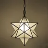 Suspension Loft Vintage Lampe Shooting Star Tiffany Glass Lighting Plafond pour la maison Corridor Porch Shop Bar Cafendant