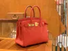 Платиновая сумка, дизайнерская сумка, сшитая вручную, брендовая женская роскошная оригинальная кожаная сумка Togo, 30 сумок серого цвета слона