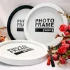 5-12 Inch Round P Frame Modern Wooden Wall Mounted Picture Frame Creative Wall Art Craft Home Decoration For Gift