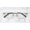 eyeglass frame 18k gold-plated ultra-light optical glasses 0045 square less men simple business style clear eyewear W220423