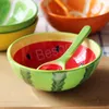 Ciotola in ceramica di anguria Ciotola per animali domestici Riso per bambini Ciotole per dessert Insalata di frutta Posate Decorazione della casa Cucina Stoviglie di frutta BH6951 WLY