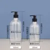 무광택 빈 프로스트 페트 샴푸 펌프 포장 병 도매 럭셔리 300ml 500ml 블랙 로션 펌프 손 소독제 병 보내기 Ocrean Express