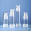 15ml 30ml 50ml 80ml 100ml 120ml Airless Pump Bottle Vacuum Press Lotion Spray Pump Containers Refillable Portable Travel Bottles 932 E3