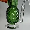 Narguilés bongs en verre ananas vert tuyau d'eau plate-forme pétrolière couleur de la bulle d'air peut être personnalisé 7,4 pouces de haut