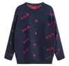 Mens를위한 고품질 디자이너 스웨터 편지 패션 커플 니트 까마귀 5 색 긴 슬리브 기술 양털 스웨트 셔츠