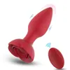 10 modos rosa anal plug anal de vibrador anal massagem de próstata Plugues de bumbum sem fio de controle sem fio brinquedos sexuais para mulheres
