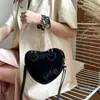 이브닝 가방 귀여운 활 하악 소녀 지갑 및 핸드백 kawaii 여자 체인 어깨 가방 패션 여성 크로스 바디 디자이너 파티 클러치 지갑