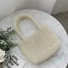 Bolso de mano Vintage con perlas para mujer, bolso elegante Retro a la moda de primavera 2022 con asa superior, bolso de mano elegante clásico con cuentas de tamaño pequeño para mujer g100