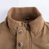 Мужские куртки мужская 100% хлопчатобумажные куртки плюс размер 5xl Spring осень Multipocket 220823