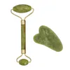 Ansiktsmassagerare Jade Stone Face Massage Roller Gua Sha Scraper Board Partihandel i Bulk Make Up Verktyg