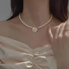 Chaînes Français Simple Perle Fleur Collier Mode Tempérament Clavicule Chaîne Sauvage Dames En Gros BulkChains