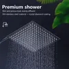 Ultra-cienka łazienka ze stali nierdzewnej Kwadratowy prysznic Duży górny dysza Rain Bath Head Spray Accessori 220401