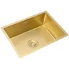 Nano-304 Stainless Steel Golden Kitchen Sink Under Table Full Size Basin Single Sink Thickened Handmade Small to Large Sink
