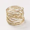 Medium Plated Gold Wire Napkin Ring Simple Winding Napkin Ring9564730