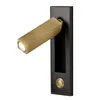 Topoch Led Wall Sconces 푸시 켜기/끄기 스위치 헤드 스위비가있는 북유럽 램프 금속 하우징 90도 왼쪽/오른쪽/포워드 세로/수평 장착 반 녹음 빛