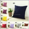 Pillow Case Bedding Supplies Home Textiles Garden Ll Pillowcase Pure Color Polyester White Er Cushion Decor Blan Dh1Ng