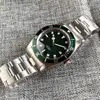 Wristwatches 41mm Sterile Blue/Green Grid Dial NH35 Movement Sapphire Glass Luminous Index Alloy Bezel Flake Snow Hands Automatic Men WatchW