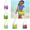 Kids Beach Shell Bags Sac à main pour enfants Seashell Collection Meash Crossbody Sac de rangement Cute Cartoon Crocodile Zipper Net Sand Pouch Receive 2022