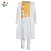 Heren trainingspakken HD Afrikaanse kleding voor mannen traditionele bazin riche borduurwerk witte kleding 3 pc's set bruiloftsfeest gelegenheid jurk da