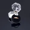 Boîtes promotion des ventes mode plastique Transparent acrylique cristal artificiel anneau à bascule bijoux emballage coffrets cadeaux pour logo