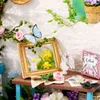 CUTEBEE domek dla lalek DIY miniaturowy zestaw drewniany Roombox domek dla lalek z meblami Casa zabawki dla dzieci prezent na boże narodzenie QT31 AA220325