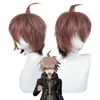 Tute da uomo Anime Danganronpa Dangan Ronpa Makoto Naegi Cappotto Costume Cosplay Carnevale di Halloween Uniforme e parrucche Taglia su misura Accetta