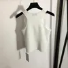 Summer Knit Coletes Mulheres Marca Tanques Camis Personalidade Letras desenhista Vest Senhoras Luxo Elástico Tops Roupas