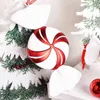 Factory outlet kerst hanger decoraties podium bar rekwisieten rode en wit geschilderde snoephanger