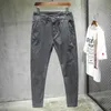 Autumn 3 Cor Design de moda de algod￣o confort￡vel de algod￣o Slim Tailoring cal￧a de har￩m masculina cal￧a de escrit￳rio casual de algod￣o 220816