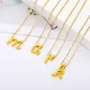 Pendentif Colliers Lettre Initiale Pour Femmes Filles Minuscule A-Z Collier En Acier Inoxydable Or Bff Glamour Bijoux GiftPendant Sidn22