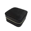 Velvet Travel Jewelry Box Packaging Display Organizer Zipper Jewellery Case Wedding Gift Boxes with Mirror for Women Girls