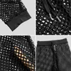 Men Mesh Pants Drawtring Transparante streetwear Baggy sexy pantalon Ademende vakantie Casual broek Men S-5XL Incerun 220721