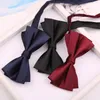 蝶ネクタイLINBAIWAY FASION SOLID COLOR COLOR MEN FOR MEN WEDDING BUSIENTION NECKTIE SHIRT BRIDEGROOG TUXEDO BOWKNOTS POLYESTER CRAVATBOW EMEL22