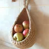 Sublimation Storage Wall Hanging Vegetable and Fruit Baskets Natural Wicker Woven Fruits Basket Kitchen Table Walls Hangings Storages Baske