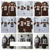 NCAA 75th Vintage Football 32 Jim Brown Jerseys 19 Bernie Kosar Jersey College Brown White